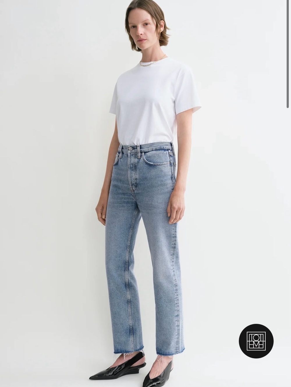 TOTEME Classic Cut Denim Worn Blue Size 26 Inseam 30